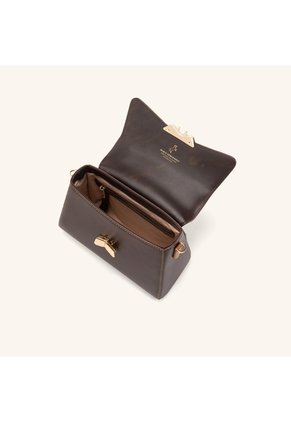 Bolso De Mano Alma Con Cadena Capuchino Mariposas
