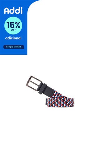 Cinturón Nogal Casual Trenzado Paco Navy Cinturón Nogal Casual Trenzado Paco Navy Talla 120 Mario Hernández