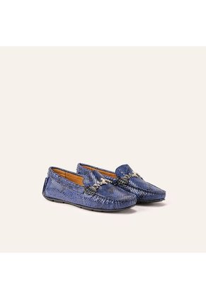 Mocasín Sofia Pitón Azul MH Mocs Mocasín Sofia Pitón Azul MH Mocs Talla 40