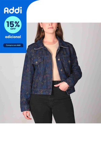 Chaqueta Trucker Alas Jaspeado Monteazul Chaqueta Trucker Alas Jaspeado Monteazul Talla L Mario Hernández