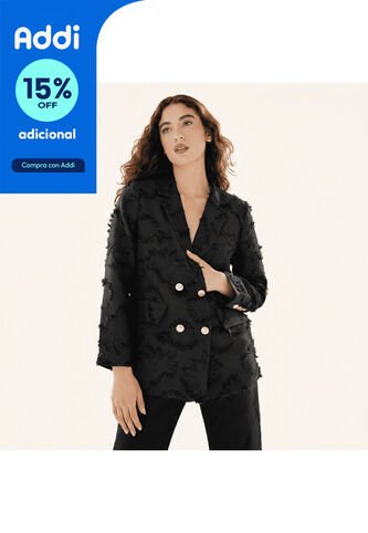 Blazer Prado Negro Monteazul Blazer Prado Negro Monteazul Talla S Mario Hernández