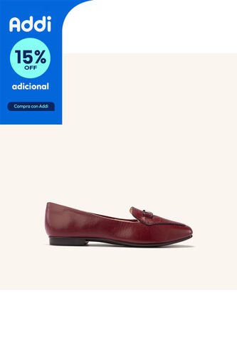 Mocasín Luciana Carmesí MH Mocs Mocasín Luciana Carmesí MH Mocs Talla 38 Mario Hernández
