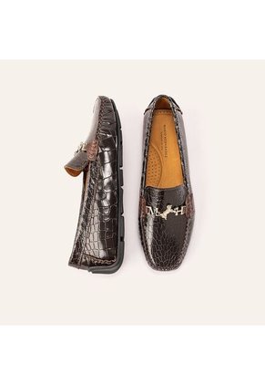 Mocasín Sofia Croco Café MH Mocs Mocasín Sofia Croco Café MH Mocs Talla 36