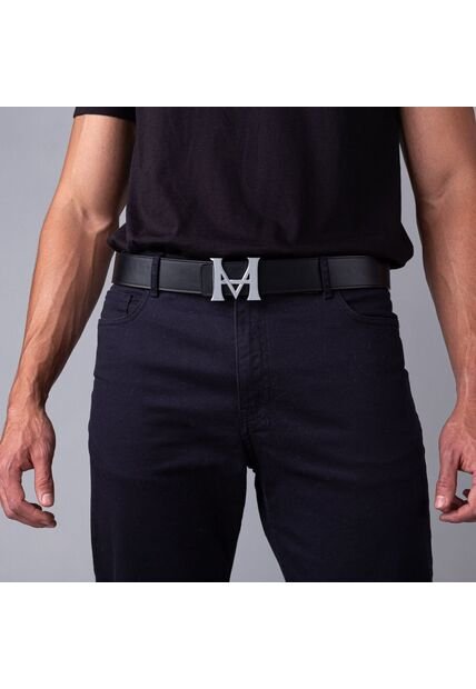 Cinturón Casual Monograma Doble Faz Negro Caramelo Cinturón Casual Monograma Doble Faz Negro Caramelo Talla S