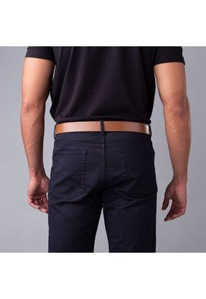 Cinturón Casual Monograma Doble Faz Negro Caramelo Cinturón Casual Monograma Doble Faz Negro Caramelo Talla S