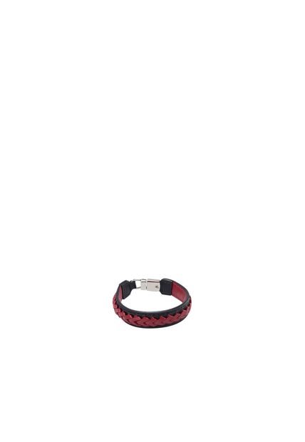 Brazalete Tejido Incrustado Nero Rosso Lt Brazaletes Brazalete Tejido Incrustado Nero Rosso Lt Brazaletes