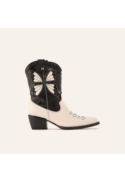 Botas Jerez Caña Media Negro Blanco Glamour Botas Jerez Caña Media Negro Blanco Glamour Talla 36