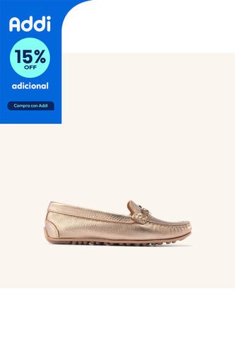 Mocasín Alina Oro MH Mocs Mocasín Alina Oro MH Mocs Talla 37 Mario Hernández