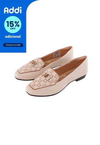 Mocasín Luciana Beige MH Mocs Mocasín Luciana Beige MH Mocs Talla 40 Mario Hernández