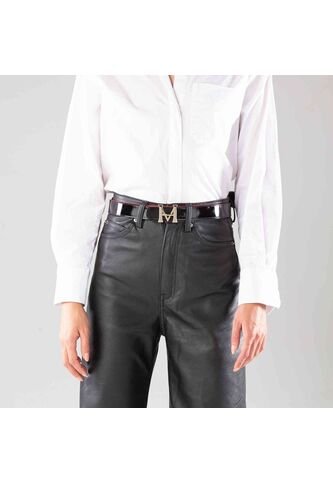 Cinturón Casual Monograma Doble Faz Nero Rosso Cinturón Casual Monograma Doble Faz Nero Rosso Talla M Mario Hernández