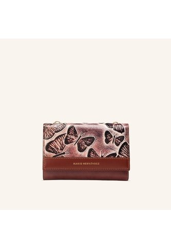 Billetera Tessa Con Cadena Cocoa Mariposas Mario Hernández