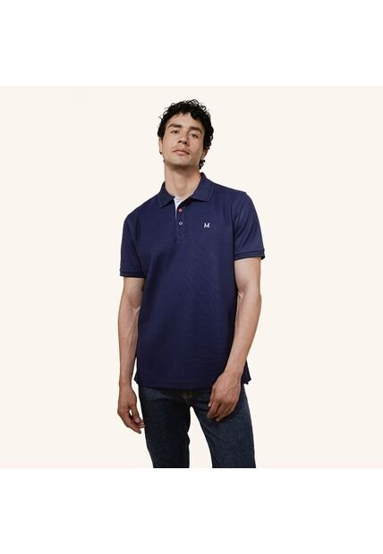 Camiseta Polo Emblema Azul Tierra Arriba Camiseta Polo Emblema Azul Tierra Arriba Talla S