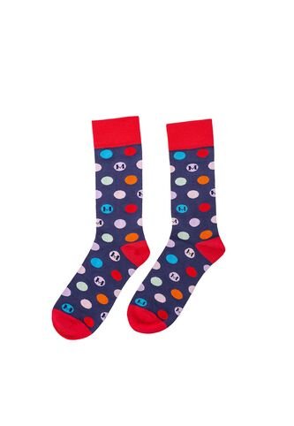 Medias Extrafina Cosmos Azul MH Socks Medias Extrafina Cosmos Azul MH Socks Mario Hernández