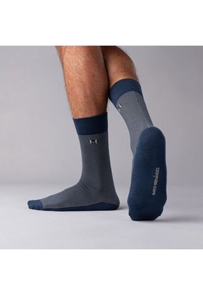 Medias Rayas Azul Petroleo Largas Mh Socks Medias Rayas Azul Petroleo Largas Mh Socks