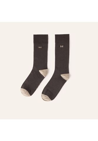 Medias Básicas Extrafina Castaño MH Socks Medias Básicas Extrafina Castaño MH Socks Mario Hernández