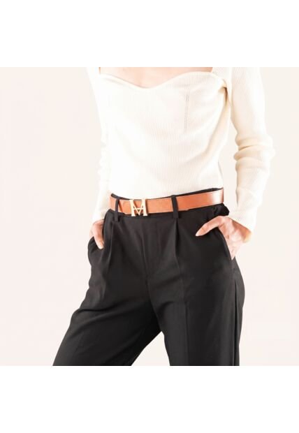 Cinturón Monograma Doble Faz Cobre Nude Lt Cinturón Monograma Doble Faz Cobre Nude Lt Talla S