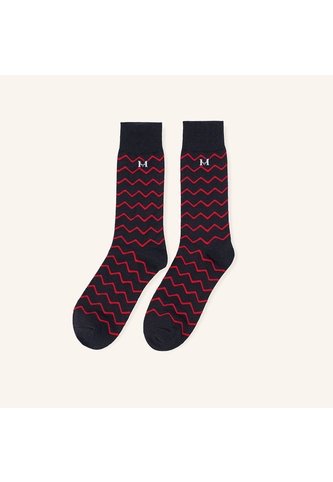 Medias Vega Esencial Azul Rojo MH Socks Mario Hernández