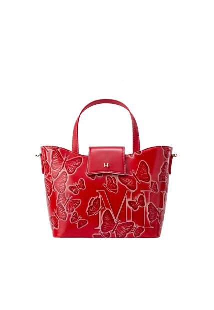 Tote Alas Mini Rojo Cruz Mariposas Tote Alas Mini Rojo Cruz Mariposas
