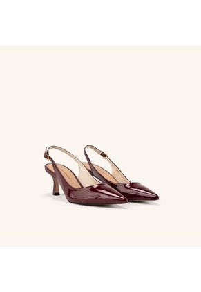 Tacones Capital Con Correa Borgoña Glamour Tacones Capital Con Correa Borgoña Glamour Talla 36