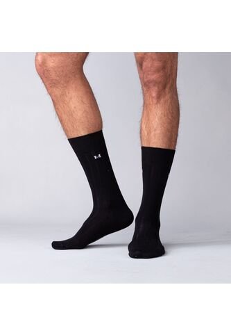 Medias Acanaladas Extrafina Negro MH Socks Medias Acanaladas Extrafina Negro MH Socks Mario Hernández