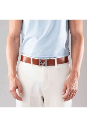 Cinturón Casual Monograma Doble Faz Negro Caramelo Cinturón Casual Monograma Doble Faz Negro Caramelo Talla XL