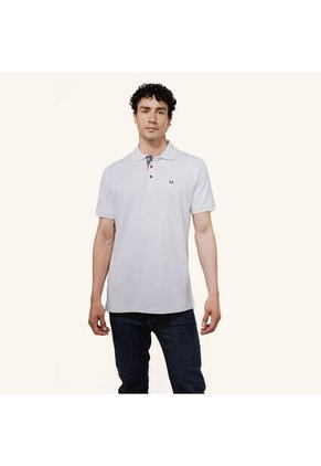Camiseta Polo Emblema Blanco Tierra Arriba Camiseta Polo Emblema Blanco Tierra Arriba Talla L