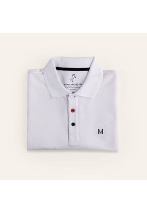 Camiseta Polo Emblema Blanco Tierra Arriba Camiseta Polo Emblema Blanco Tierra Arriba Talla L