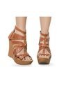 Sandalias Fashion Girl Adulto Femenino Camel Marketing Personal 84574 de Marketing Personal