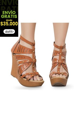 Sandalias Fashion Girl Adulto Femenino Camel Marketing Personal 84574 Marketing Personal