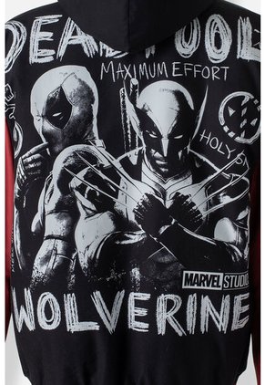 Chaqueta De Deadpool Roja Y Negra Enguatada Para Hombre XL