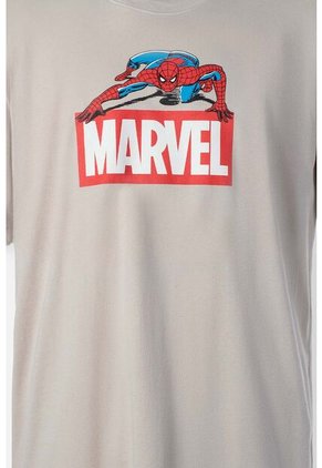 Pijama De Spiderman De Pantalón Corto Gris Y Azul Para Hombre XL