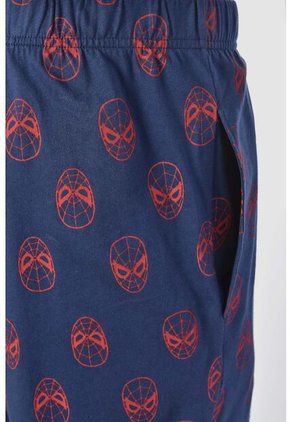 Pijama De Spiderman De Pantalón Corto Gris Y Azul Para Hombre XL