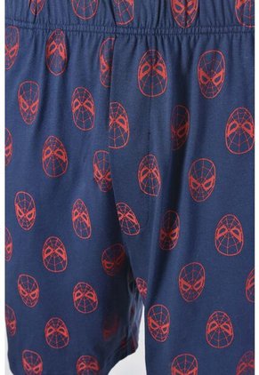 Pijama De Spiderman De Pantalón Corto Gris Y Azul Para Hombre XL