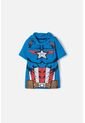 Camiseta Del Capitán America Con Capucha Azul Para Niño 6 de Marvel