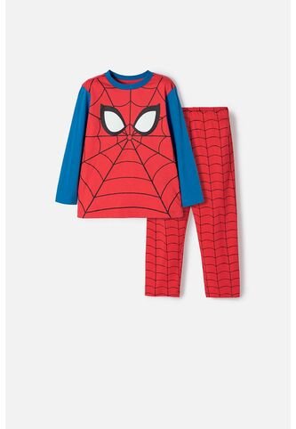 Pijama De Spider-man Con Pantalón Largo Rojo Para Niño 2T A 5T 4T Marvel
