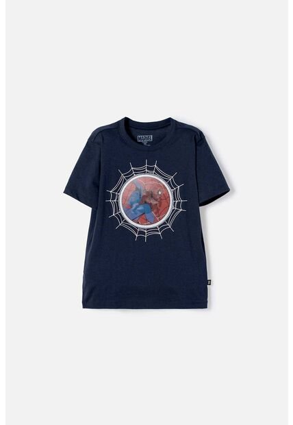 Camiseta De Spider-man Manga Corta Azul Para Niño 10