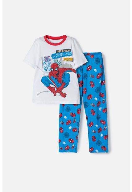 Pijama De Spiderman Azul, Rojo Y Blanco Para Niño 10