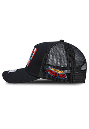 Gorra Marvel Spiderman Original Negra Malla Talla Adulto Oc Caps