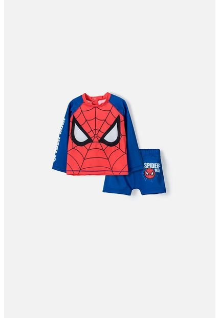 Conjunto De Baño Spider-man Rojo Para Bebé Niño 12-18
