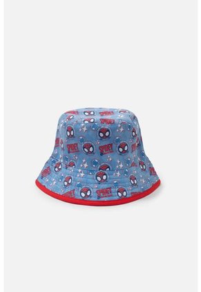 Gorro De Spider-man Doble Faz Azul Para Niño U