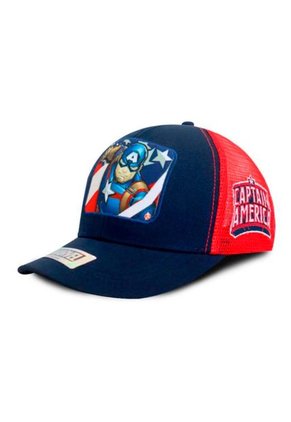 Gorra Marvel Capitan América Original Malla Azul/Rojo Oc Caps