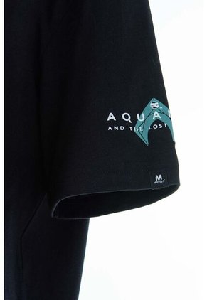 Camiseta De Aquaman Negra Estampada Para Hombre L