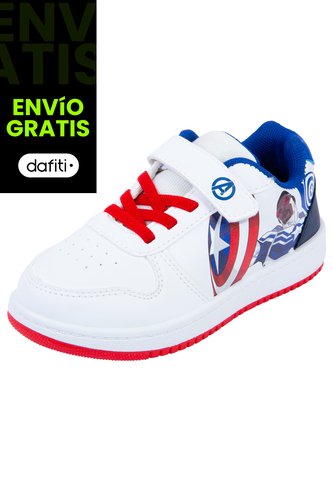 Zapatos Casuales Con Diseño De Capitán América Para Niño Pequeño Blanco Marvel 200872 Payless Marvel