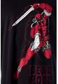Pijama De Deadpool De Pantalón Largo Negro Y Blanco Para Hombre M de Marvel