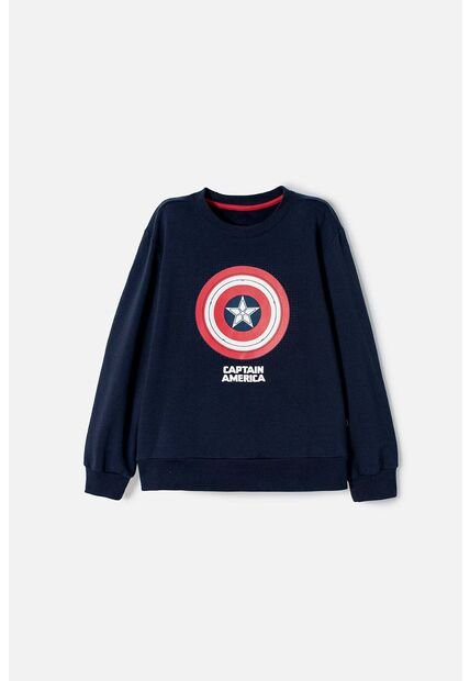 Buzo Del Capitán América Azul Y Rojo De Diseño Cerrado Para Niño 6