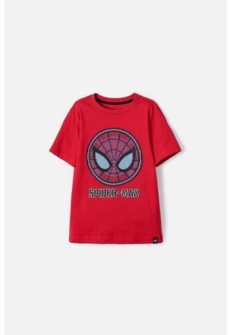 Camiseta De Spider-man Roja Manga Corta Para Niño 6 Marvel