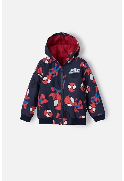 Chaqueta De Spidey And His Amazing Friends Roja Y Azul De Diseño Abierto Para Niño 2T A 5T 2T