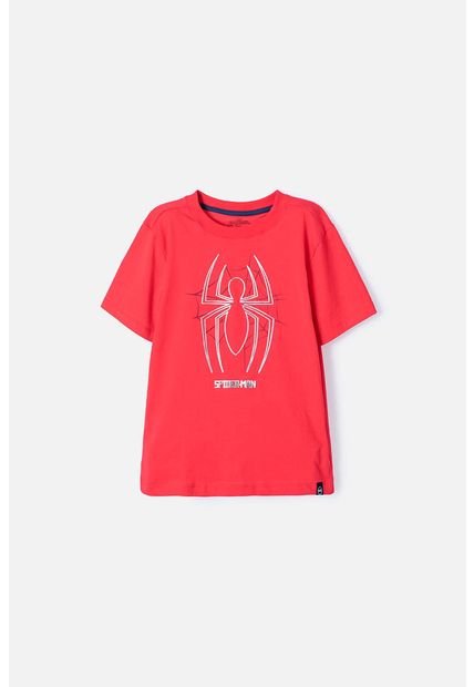 Camiseta De Spider-man Manga Corta Roja Para Niño 4