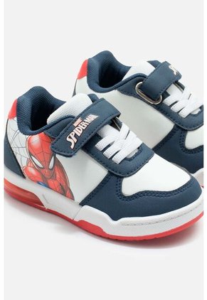 Tenis Con Luces De Spider-man Blanco Y Negro Para Niño 30
