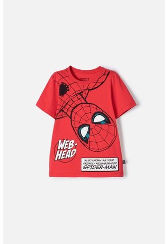 Camiseta De Spider-man Manga Corta Rojo Para Niño 4 Marvel